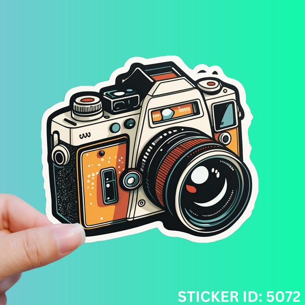 Camera Sticker Vintage Camera Old School Vintage Sticker Laptop Sticker Water Bottle Sticker Photographer Gift Photography Vintage Photos