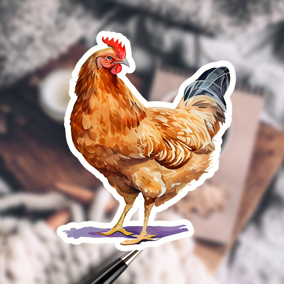Rotating Chicken Sticker Chicken Sticker for Laptop Sticker for Tumbler Sticker for Journaling ...