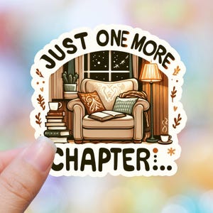 One More Chapter Stickers, Bookish Stickers, Waterproof Stickers, Kindle Stickers, Gift for Readers, Booktok Stickers, Book Lovers Gift,