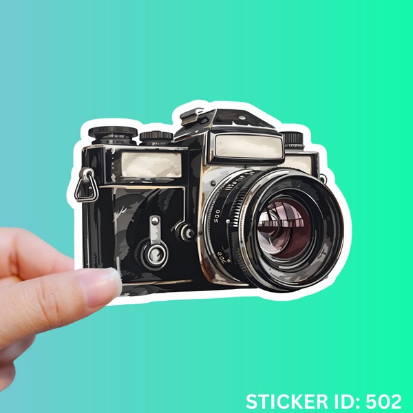 Camera Sticker Vintage Camera Old School Vintage Sticker Laptop Sticker Water Bottle Sticker Photographer Gift Photography Vintage Photos