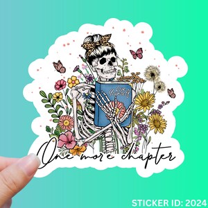 Booktok Stickers, Kindle Stickers Smut, One More Chapter Book Stickers, Book Lover Skeleton Sticker, Back to School Sticker, Journal Sticker