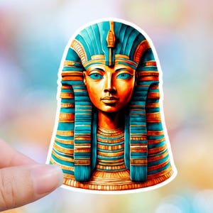 Egyptian Pharaoh Sticker, Dark Academia Stickers, Sphinx Sticker, Gothic Stickers, Fantasy Stickers, Travel Decals, Halloween Stickers