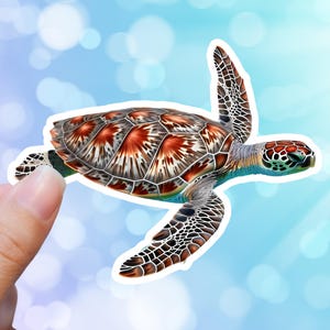 Sea Turtle Sticker Sea Life Ocean Sticker Beach Sticker Beach life Ocean Life Ocean Sticker Sea Sticker Water Bottle Sticker Laptop Sticker
