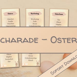 Scharade | 99 Karten | Ostern | Begriffe Raten | PDF | Deutsch | Download | Herunterladen | Spiel | Frühling