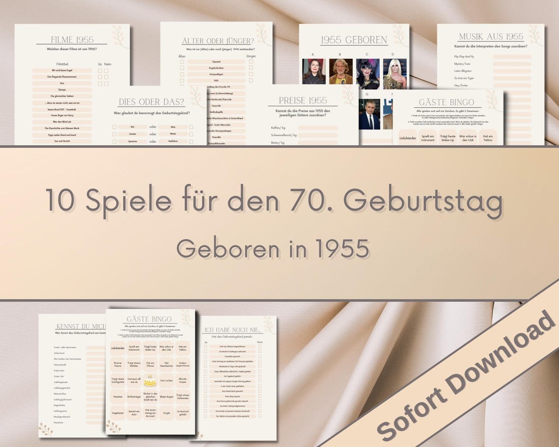 Spiele Zum 70 Geburtstag Uberlebenspaket