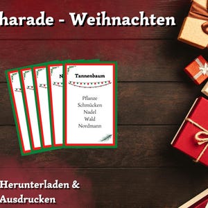 Scharade | 99 Karten | Begriffe Raten | Weihnachten | PDF | Deutsch | Download | Herunterladen | Spiel | Familie