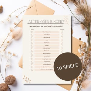 60. Geburtstag Spiele – Jahrgang 1966 | 10 lustige Partyspiele | PDF Sofort Download | Geschenkidee