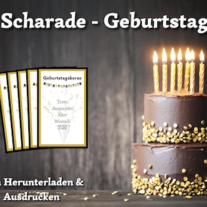 Scharade | 99 Karten | Geburtstag | Begriffe Raten | PDF | Deutsch | Download | Herunterladen | Spiel | Party