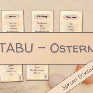 Taboo | 99 cards | Easter | Terms Rates | PDF | German | Download | Download | game | Taboo cards | Spring