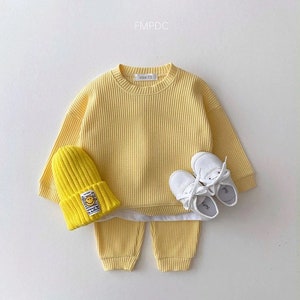 Waffle knit matching set | summer set | rainbow colours | unisex kids clothing | matching  set | matching tracksuits | boys & girls |