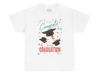 Congrats on Your Graduation T-Shirt | Graduation Caps Confetti Tee