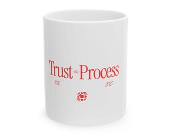 Mug en céramique motivant Trust the Process : tasse à citation positive, cadeau d'inspiration quotidienne