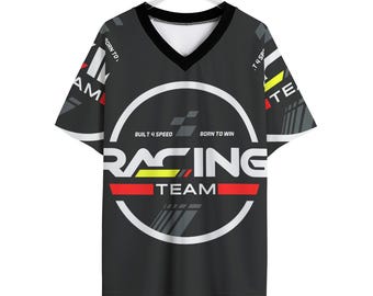 Motorsport Racing Team Jersey: Unisex Flag Design Fan Apparel