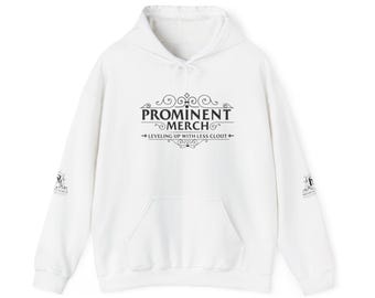 Prominent Merch Hoodie : sweat à capuche graphique minimaliste, pull streetwear pour hommes et femmes, tenue de tous les jours