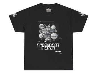 Chemise graphique Space Merch de premier plan : t-shirt streetwear minimaliste, tenue décontractée d'astronaute