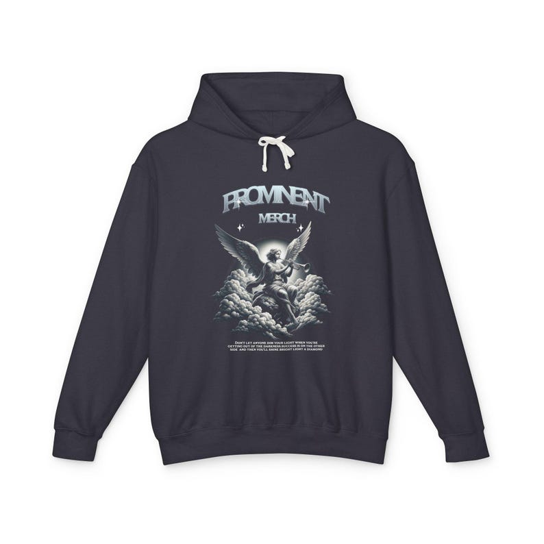 Prominent Merch Angel Hoodie: Lightweight Graphic Pullover Hoodie, Trendy Fan Streetwear Apparel image 7