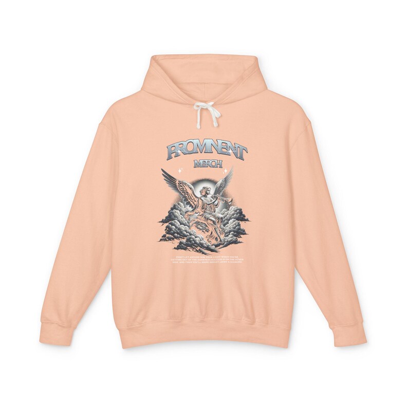 Prominent Merch Angel Hoodie: Lightweight Graphic Pullover Hoodie, Trendy Fan Streetwear Apparel image 9
