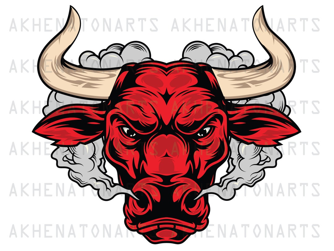 Angry Bull Png , Red Bull , Bull Design , Bull Head , Bull Clipart