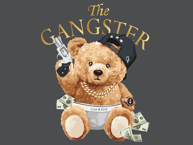 Gangster Teddy Bear Teddy Bear Png Teddy Bear Shirt File - Etsy