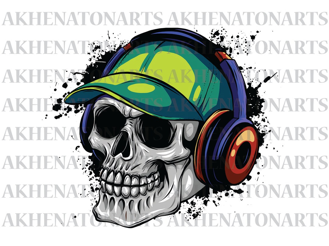Headphones Skull Png , Skull Png , Skull With Headphones , Skull