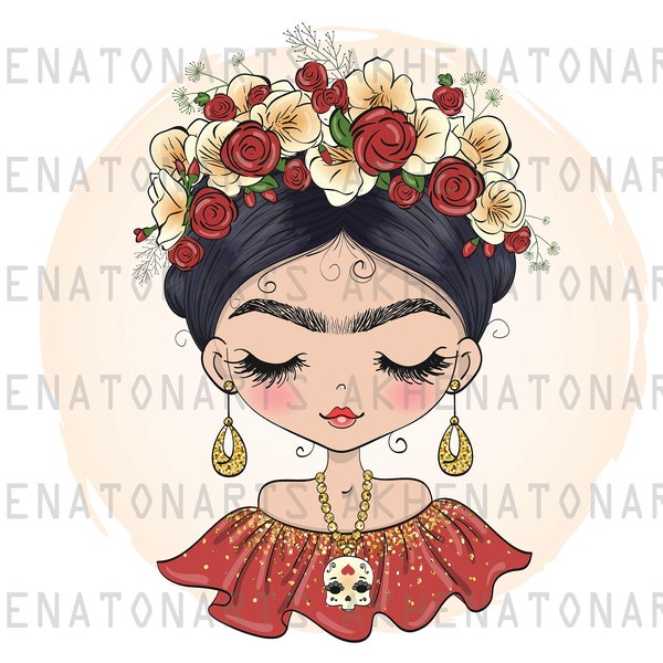 Frida Kahlo Png , Frida Clipart , Digital Download , Instant Download