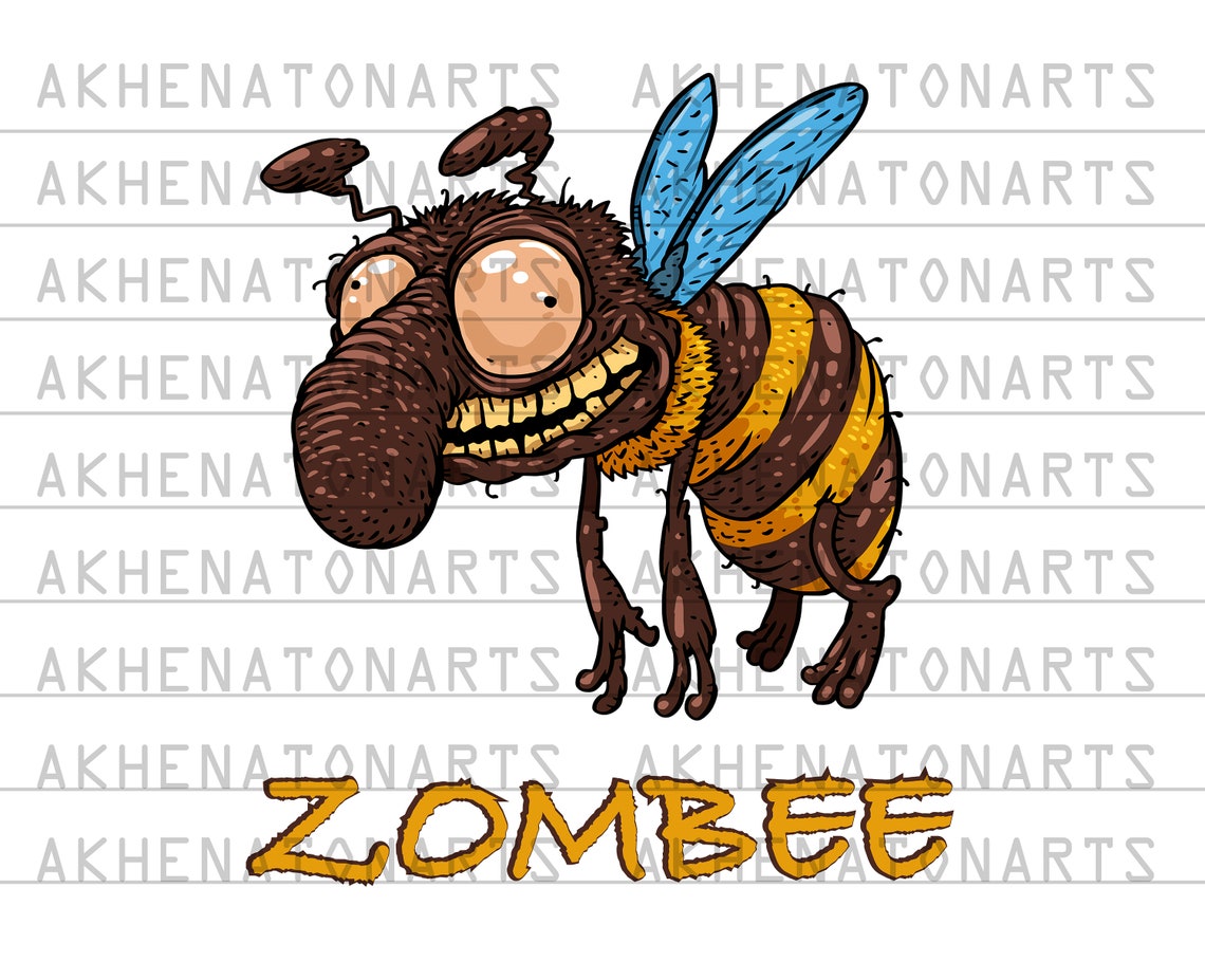 Zombie Bee Png Zombee Png Bee Sublimation Digital File Etsy
