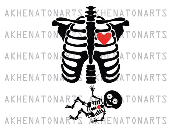 Baby Skeleton Svg Png Pregnancy Skeleton Svg Halloween - Etsy