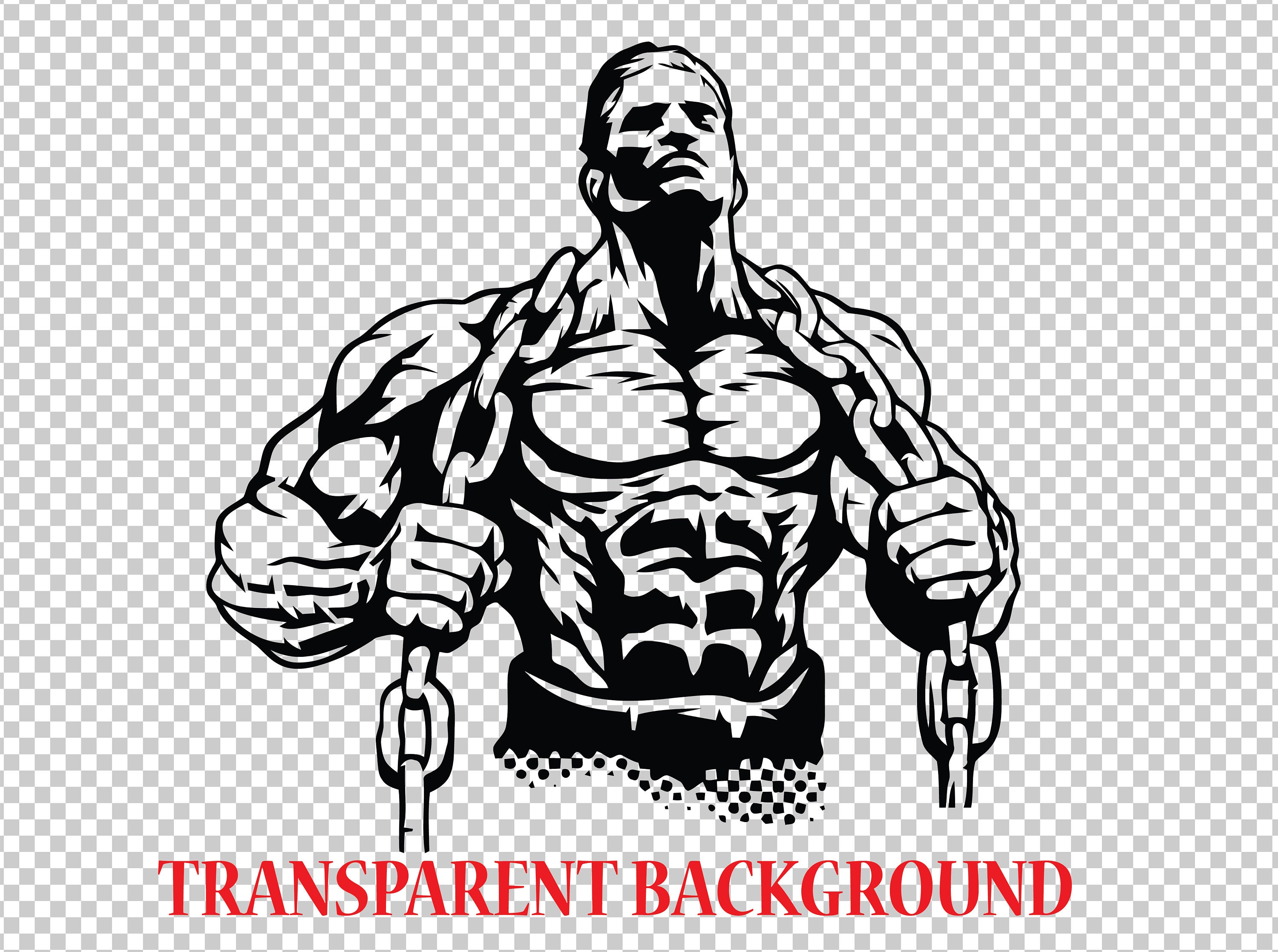 Bodybuilder Png Muscle Man Png Gym Logo Bodybuilding Etsy Norway