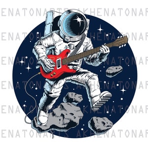 Astronaut Png Astronaut Playing Guitar Guitarist Png - Etsy