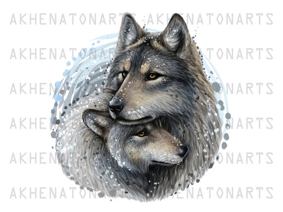 Watercolor howling wolf outdoor t-shirt design for sublimation