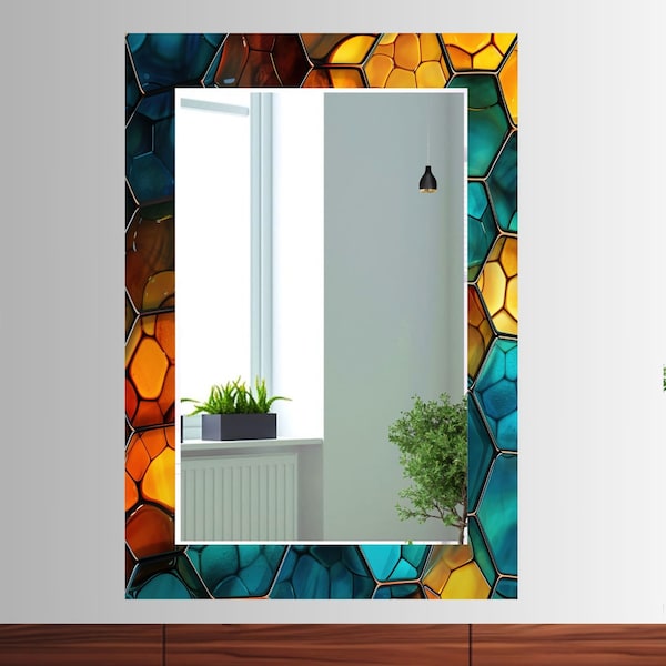 Large Mirror Wall Art Etsy