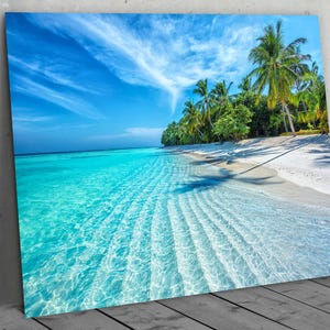 Ocean Tropical Beach-Glass Printing Wall Art - Glass Wall Art - Home Decoration - House Warming Gift - Interior Design Ideas - Wall Hangings