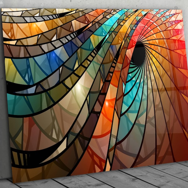 Arte mural de vidrio templado personalizable: decoración del hogar con impresión UV