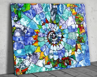Stained Glass Design Art Work, Tempered Glass Wall Art, Home Decor Art,Wall Decor Hangings, Housewarming Gift, Stained Glass Window Decor
