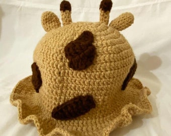 Giraffe Bucket Hat 3 | Sweet Crochet Handmade Hat