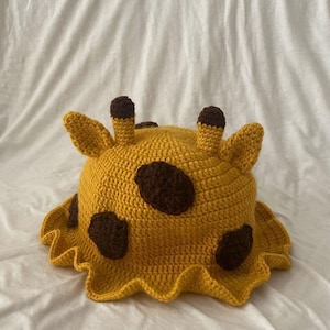 Crochet Giraffe Bucket Hat: Handmade Organic Cotton