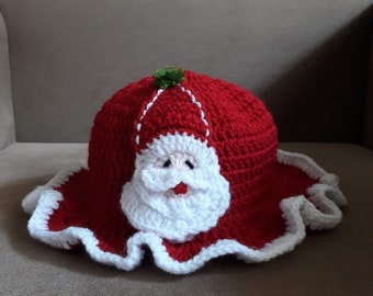 Crochet Santa Hat | Handmade Christmas Hat
