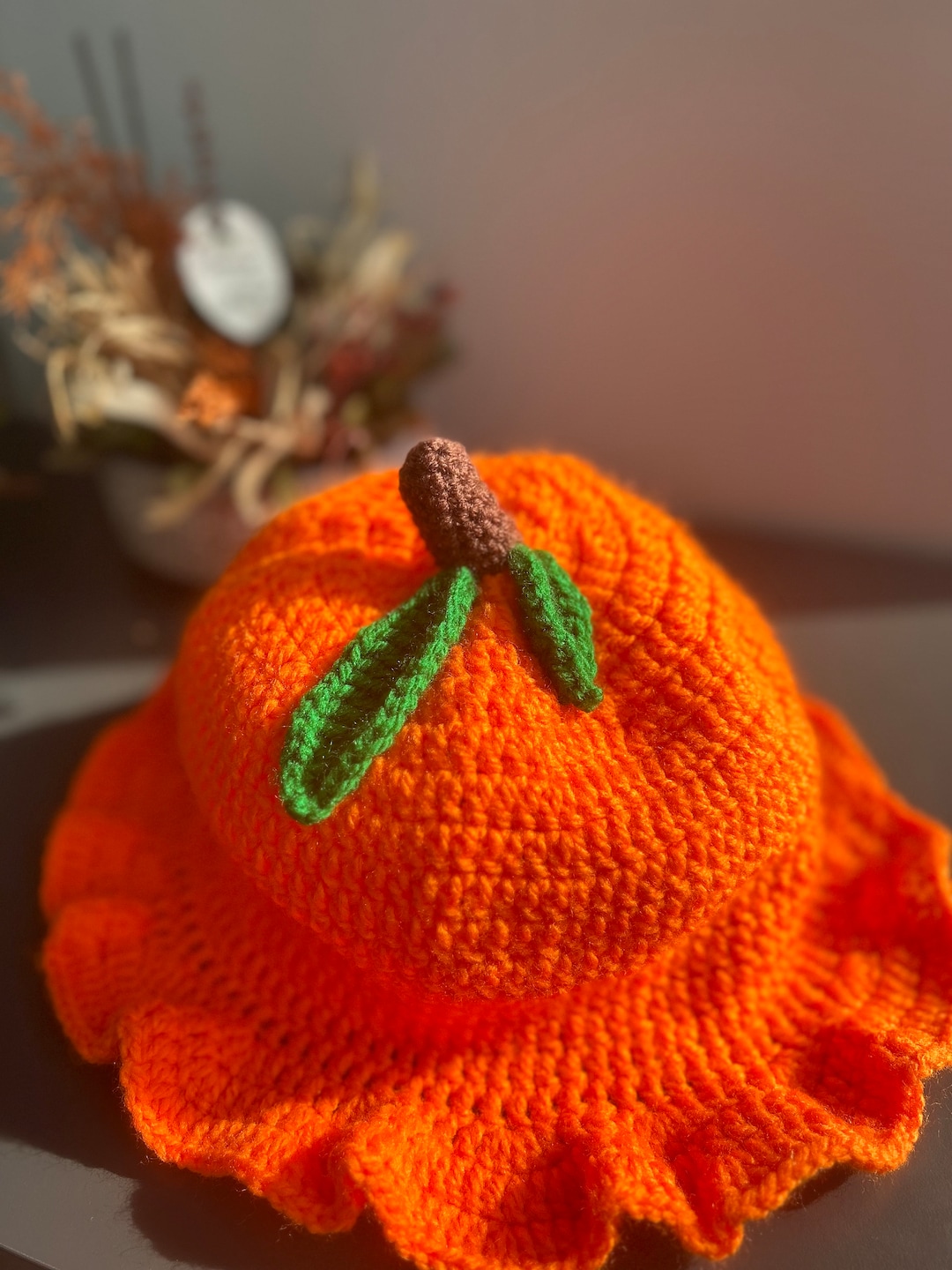Orange Crochet Bucket Hat: Handmade Fruit Hat - Etsy