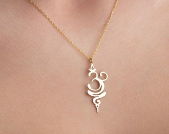 Zierliche Silber Yoga Halskette Gold spirituelle Yoga atmen Halskette Yoga-Liebhaber-Halskette Friedliche Symbol Anhänger Halskette Weihnachtsgeschenk Frauen