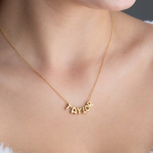 Custom 3D Bubble Name Necklace Personalized 3D Letter Necklace Balloon Letter Necklace Silver 3D Name Necklace Bubble Initial Necklace