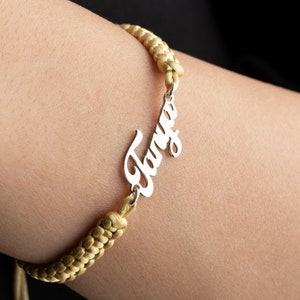 Personalisiertes Gold Namensarmband, Benutzerdefinierte 925 Silber Typenschild Armband, Freundschaftsarmband Frauen, Zierliches Roségold Anfangsarmband für Mama