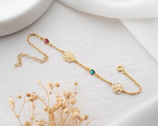 Bracciale Tennis In Argento Sterling Con Pietra Portafortuna Zirconia Cubica (Aprile) - Gioiello Regalo Per Donna, 18 Cm