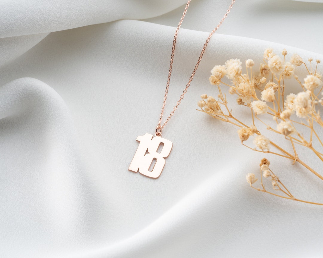 Personalized Sport Number Necklace, Date Necklace, Basketball Number ...