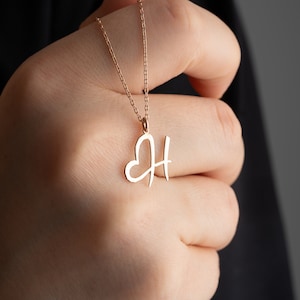 Collar con inicial personalizado de oro de 14 k para mujer, collar minimalista con letras en forma de corazón en plata de ley, regalos delicados para ella, regalos de Navidad