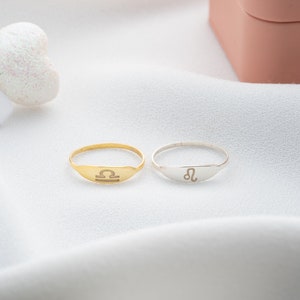 Srebrny pierścionek zodiakalny, mały pierścionek astrologiczny, biżuteria zodiakalna, pierścionek z konstelacją, niestandardowy pierścionek, złoty, ręcznie robiony pierścionek zodiakalny, pierścionek z gwiazdą ze znaku zodiaku, złoty pierścionek