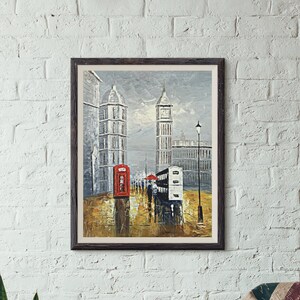 London Streets. Digital Art. Downloadable Print. London Art. Cityscape Wall Art. Oil Painting Art. London Print. Artful Art. London Souvenir