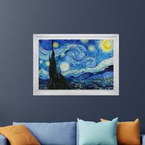 Starry Night, Van Gogh Art | Digital Art. Downloadable Print. Wall Art. Famous Artist. Home Decor. Wall Art Print. Famous Oil Painting.
