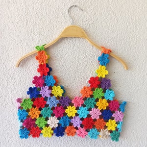 Crochet Flower Crop Top | Hollow Out Long Sleeve Cover Up