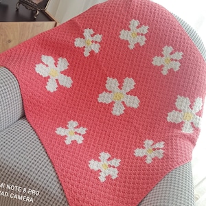 C2C Daisy Baby Blanket Pattern, Crochet Blanket Pattern, c2c Crochet Blanket Pattern, Daisy Crochet Pattern, Daisy Crochet Pattern