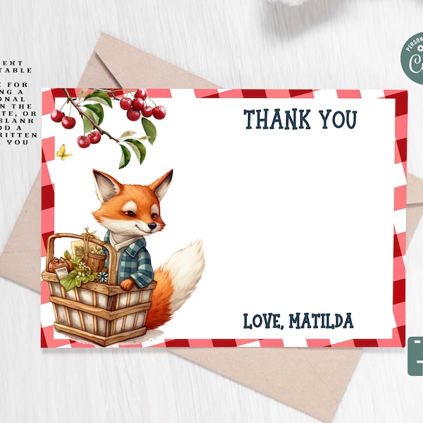 Picnic Thank You Etsy